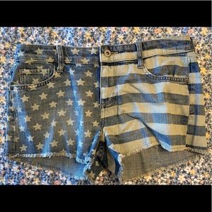 NEW Arizona American Flag Jean Shorts Size 9